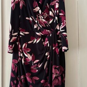 Elegant Floral Wrap Dress